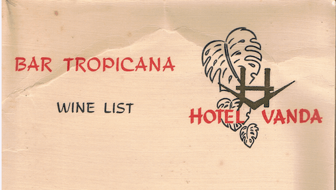 Bar Tropicana酒單的謎團 - WineNow HK 專欄文章
